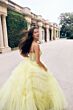 Alyce Paris 62007 Strapless Lace-Up Back Ruffle Skirt Dress