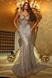 Alyce Paris 62141 Spaghetti Straps Crystal-Beaded Bodice Dress