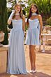 Amoris T741 Scoop Neck A-Line Chiffon Skirt Bridesmaid Dress