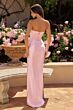 Amoris T745 Side Slit Strapless Draped Maid of Honor Dress