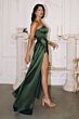 Amoris by LaDivine T215 Drape Skirt High Slit Bridesmaid Dress