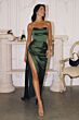 Amoris by LaDivine T215 Drape Skirt High Slit Bridesmaid Dress