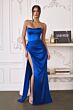 Amoris by LaDivine T215 Drape Skirt High Slit Bridesmaid Dress