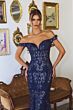 Amoris by LaDivine T613 Off The Shoulder Floral Bridesmaid Dress