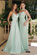 Amoris by LaDivine T714 Full Skirt Cowl Neckline Bridesmaid Dress