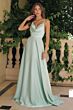 Amoris by LaDivine T714 Full Skirt Cowl Neckline Bridesmaid Dress