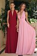 Amoris by LaDivine T715 Plunging Halter Backless Bridesmaid Dress