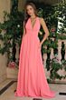 Amoris by LaDivine T715 Plunging Halter Backless Bridesmaid Dress