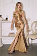 Amoris by LaDivine T815 Slit Skirt Lace Up Bridesmaid Dress