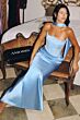 Amoris by LaDivine T816 Neck Scarf Lace Up Bridesmaid Dress