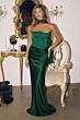 Amoris by LaDivine T816 Neck Scarf Lace Up Bridesmaid Dress