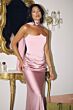 Amoris by LaDivine T816 Neck Scarf Lace Up Bridesmaid Dress