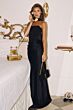 Amoris by LaDivine T816 Neck Scarf Lace Up Bridesmaid Dress