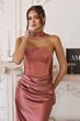 Amoris by LaDivine T816 Neck Scarf Lace Up Bridesmaid Dress