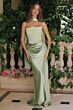 Amoris by LaDivine T816 Neck Scarf Lace Up Bridesmaid Dress