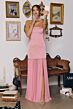 Amoris by LaDivine T825 Neria Strapless with Neck Scarf Dress