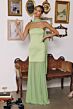 Amoris by LaDivine T825 Neria Strapless with Neck Scarf Dress