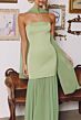 Amoris by LaDivine T825 Neria Strapless with Neck Scarf Dress