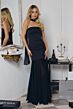 Amoris by LaDivine T825 Neria Strapless with Neck Scarf Dress