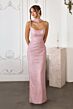 Amoris by LaDivine T725 Jamie Back Slit Shimmer Lace Dress