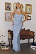 Amoris by LaDivine T725 Jamie Back Slit Shimmer Lace Dress