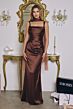 Amoris by LaDivine T729 Addison Square Neckline Drape Dress