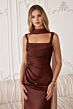 Amoris by LaDivine T729 Addison Square Neckline Drape Dress