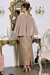 Amoris by LaDivine T906 Ophelia Asymmetric Cape Sleeve Sequin Lace Dress