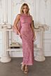 Amoris by LaDivine T906 Ophelia Asymmetric Cape Sleeve Sequin Lace Dress