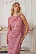 Amoris by LaDivine T906 Ophelia Asymmetric Cape Sleeve Sequin Lace Dress