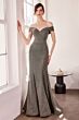 Amoris by LaDivine T602 Sweetheart Neck Glitter Off-The-Shoulder Dress
