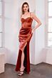 Amoris by LaDivine T608 Drape Sweetheart Neck Side Slit Dress
