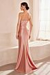 Amoris by LaDivine T704 Cowl Neck Side Slit Dress