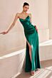 Amoris by LaDivine T704 Cowl Neck Side Slit Dress