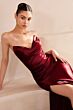 Amoris by LaDivine T704 Cowl Neck Side Slit Dress