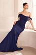 Amoris by LaDivine T705 Off-The-Shoulder Cowl Neck Ruched Side Dress