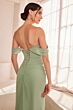 Amoris by LaDivine T705 Off-The-Shoulder Cowl Neck Ruched Side Dress