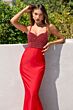 Amoris by LaDivine T9002 Beaded Bodice Cutout Back Dress