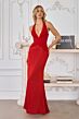Amoris by LaDivine T720 Lia Ruched Bodice Halter Neckline Dress
