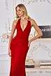 Amoris by LaDivine T720 Lia Ruched Bodice Halter Neckline Dress