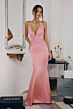 Amoris by LaDivine T720 Lia Ruched Bodice Halter Neckline Dress