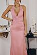 Amoris by LaDivine T720 Lia Ruched Bodice Halter Neckline Dress