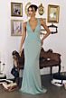 Amoris by LaDivine T720 Lia Ruched Bodice Halter Neckline Dress