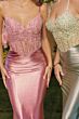 Amoris by LaDivine T819 Gaia Beaded Corset Bodice Brush Train Dress