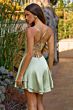 Amoris T616 Satin A-Line Spaghetti Strap Dress