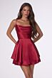 Amoris T616 Satin A-Line Spaghetti Strap Dress