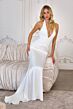 Amoris T720W Lia Ruched Bodice Plunging Halter Neckline Wedding Dress