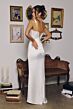 Amoris T729W Addison Square Neckline Lace-Up Wedding Dress