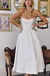 Amoris T822W Basque Waist Tea Legth Bat Mitzvah Dress