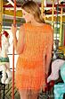 Amarra 87428 Plunging Neckline Fringe Dress